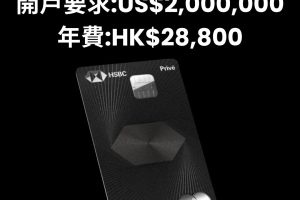 【滙豐黑卡】HSBC Privé 私人銀行信用卡年費$28,800有咩迎新同尊貴禮遇？