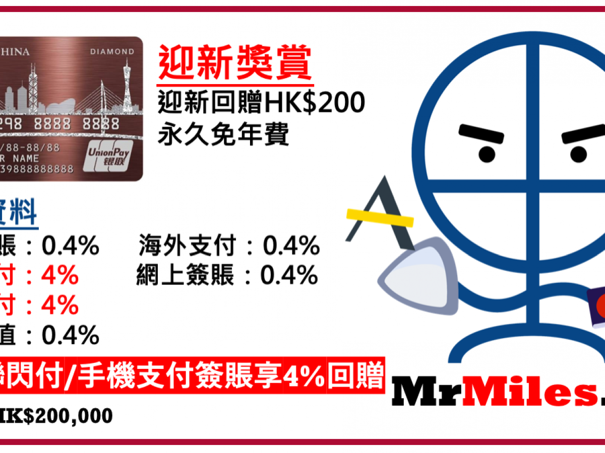 中銀銀聯卡 大灣區一卡通 銀聯閃付4 現金回贈兩地簽賬一卡攪掂 里先生 Home