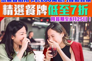 【滙豐 Dining City優惠】HSBC信用卡於超過280間著名餐廳(包括米芝蓮星級餐廳) 精選餐牌低至7折！2024夏季香港餐廳周！