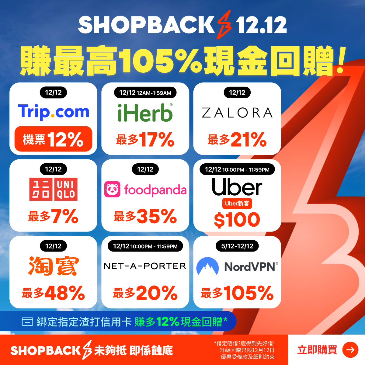 【ShopBack 12月優惠/推薦碼/迎新】用里先生連結註冊送HK$30現金回贈，仲有機會贏雙人英國來回機票連$20,000旅遊套票！雙12 賺最高105%升級現金回贈 ｜Uber 新客$100現金回贈！